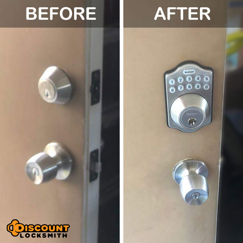 electronic door lock installation